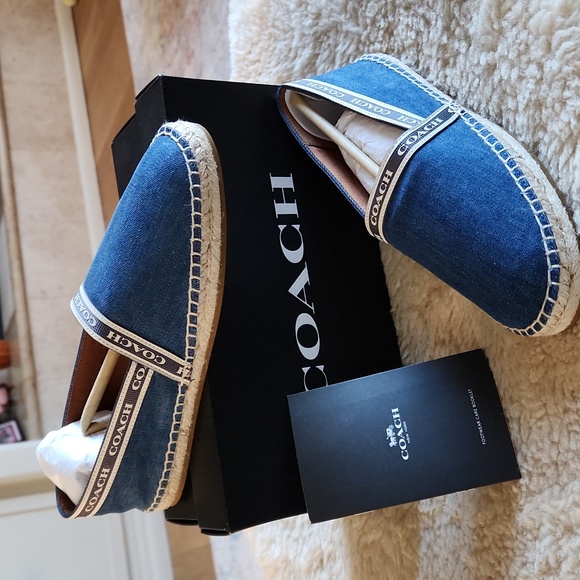 Adorable NWT IOB Coach Corrie Denim Espadrilles Slip-ons 💙 - Picture 14 of 16